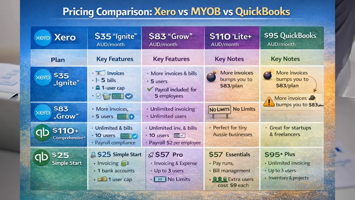 pricing-of-xero-myob-quickbooks